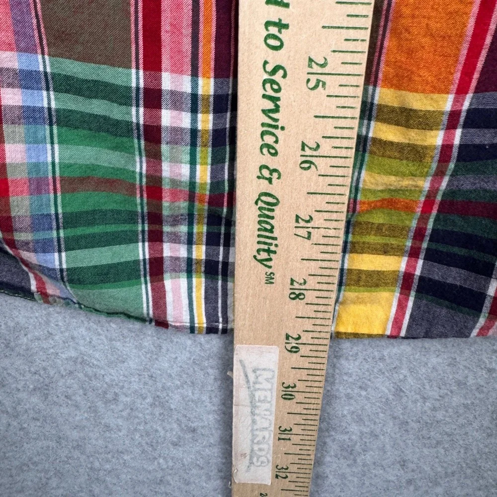 Ralph Lauren Shirt Boys XL 20 Multi Color Plaid Long Sleeve Cotton Button Down